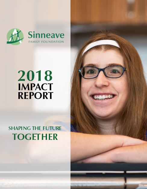 An image showing Sinneave Family Foundation's 2018 Impact Report.