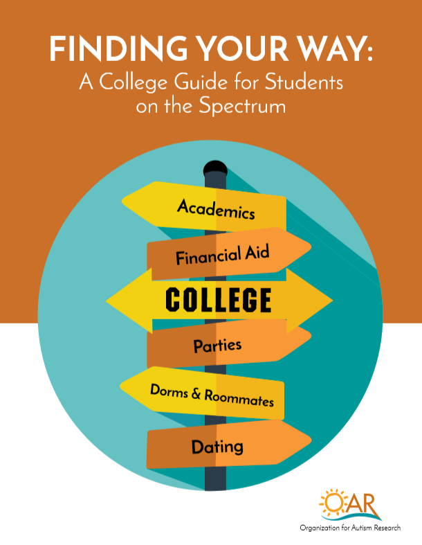 A cover image which you can click on to access the Finding Your Way: A College Guide for Students on the Spectrum guide.