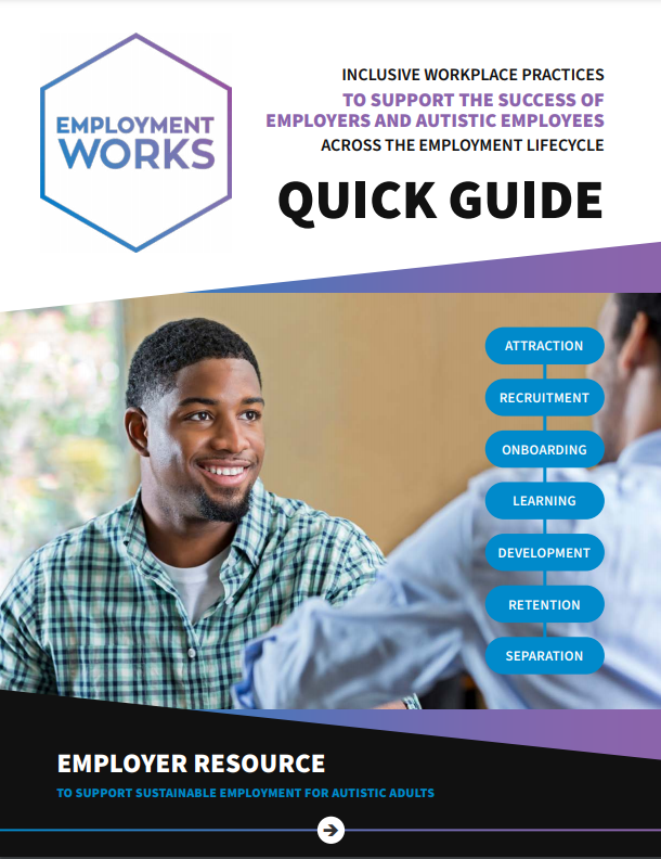 Cover image: Employer Resource Quick Guide - Inclusive Workplace Practices - (EmploymentWorks)