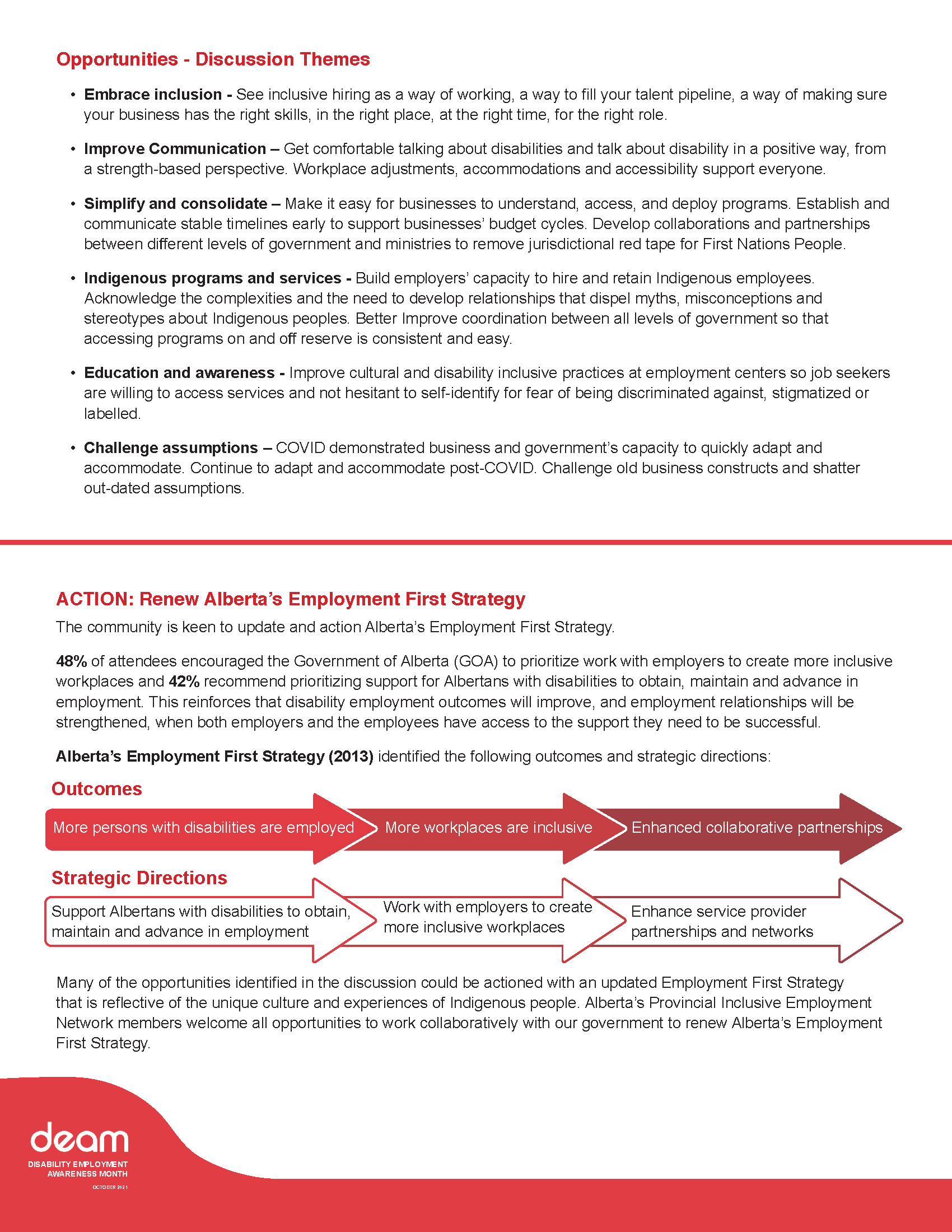 An image you can click on to see The Opportunities and Policy Levers in Inclusive Employment Policy Discussion Summary.