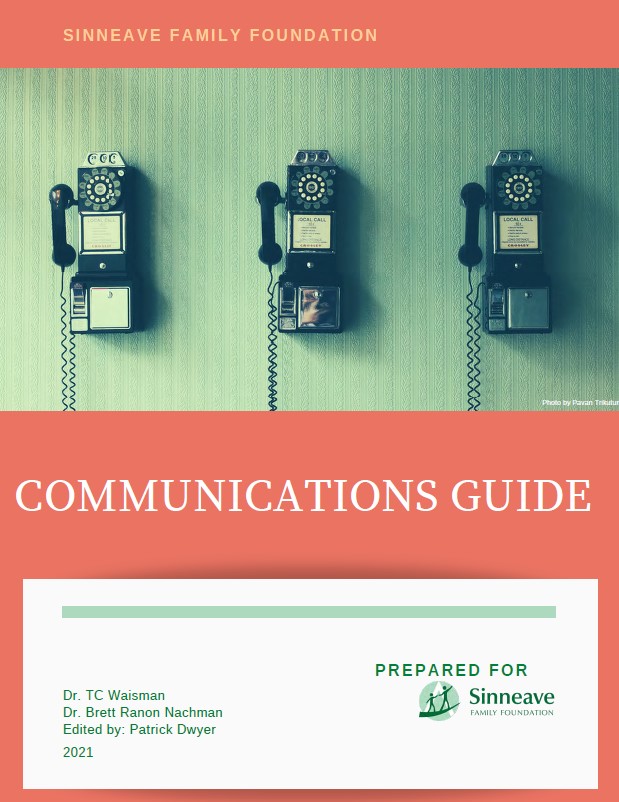 An image of the Communications Guide prepared for The Sinneave Family Foundation