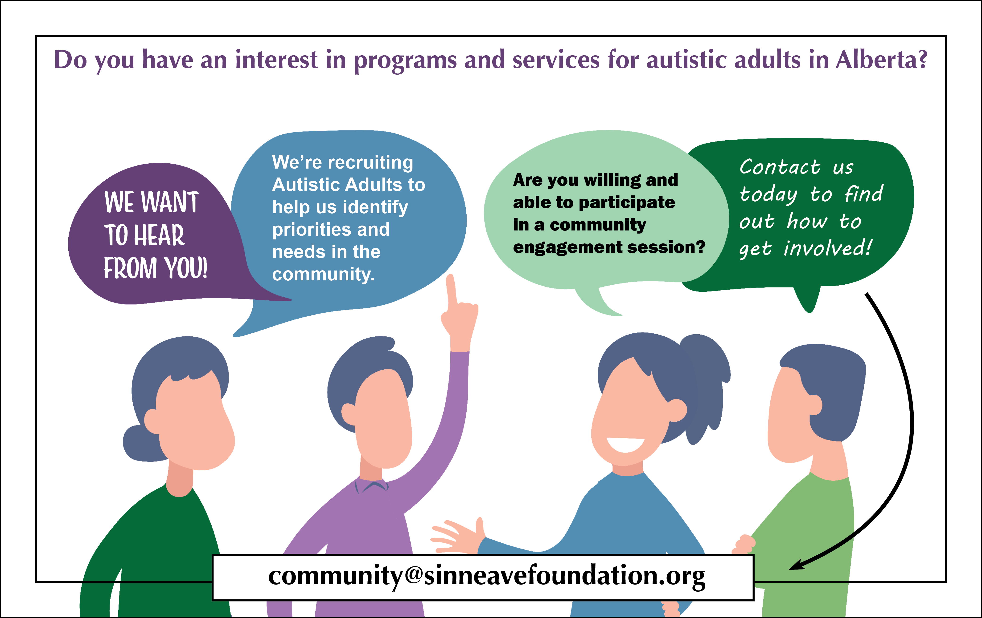 Feedback, autistic adults, community engagement, input, programs, services
