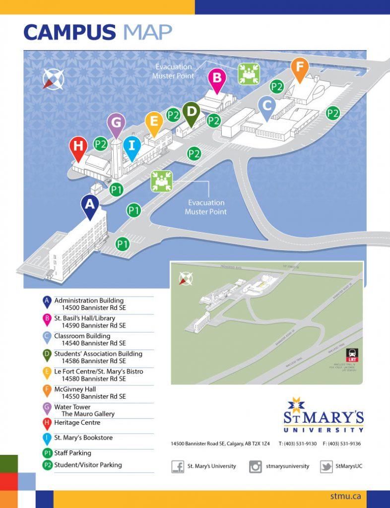 St. Mary's University, campus map