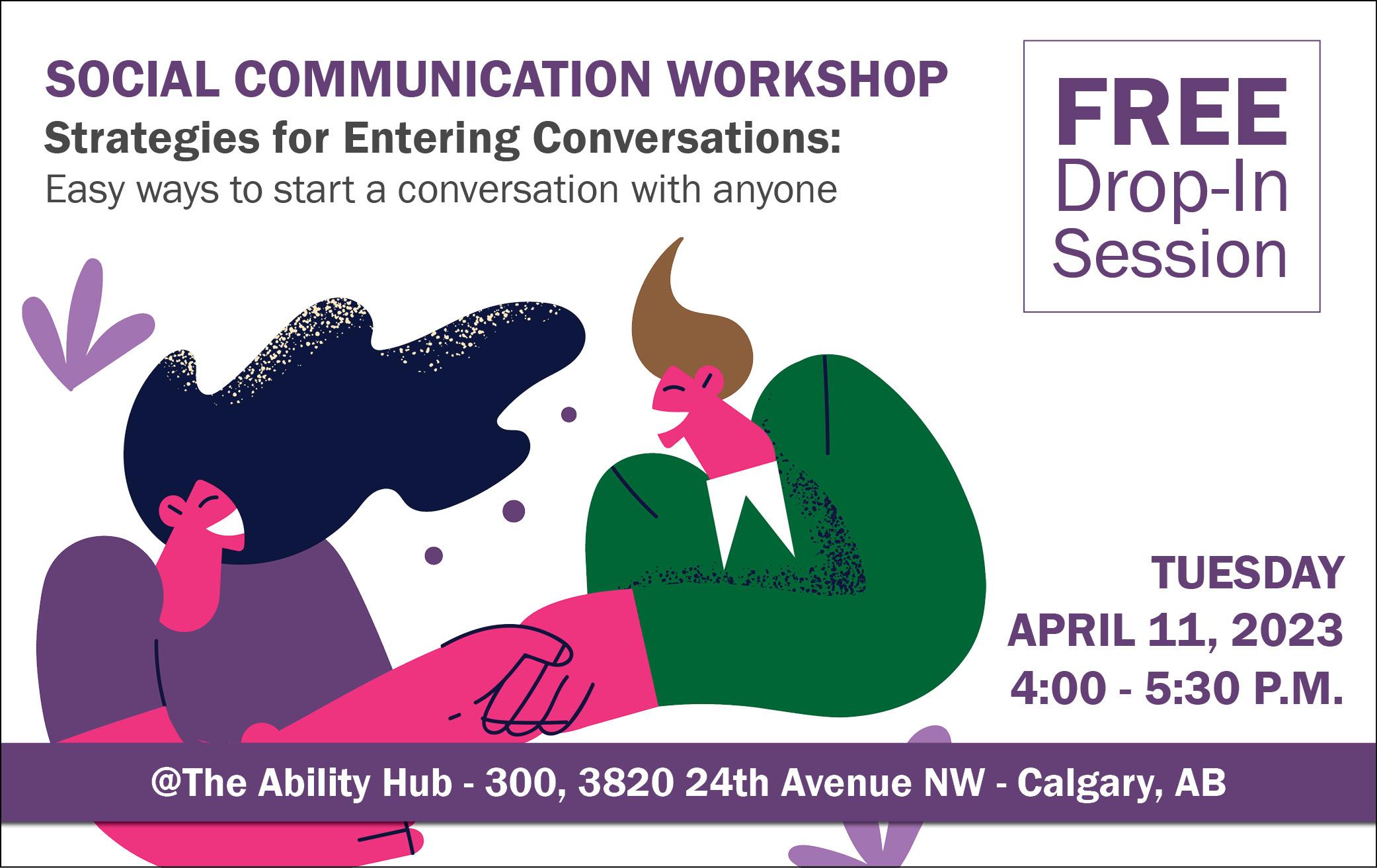 social communication workshops, strategies for entering conversations