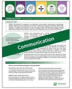 Six principles, experience autism, communication resource
