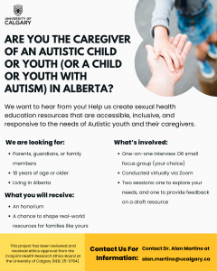 Are You a Caregiver of an Autistic Child or Youth in Alberta