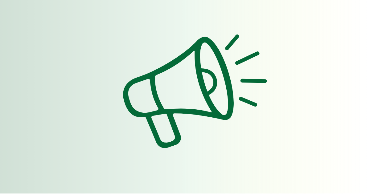 A decorative image with an icon of a megaphone